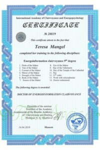 20180416_28819_sertifikaat_9tase_IACEP_International_Academy_of_Clairvoyance_and_Energopsychology_TeresaMangel_ENG