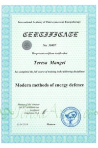 20190415_30487_sertifikaat_practitioner_IACEP_International_Academy_of_Clairvoyance_and_Energopsychology_TeresaMangel_ENG