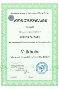 20191031_31415_sertifikaat_practitioner_IACEP_International_Academy_of_Clairvoyance_and_Energopsychology_TeresaMangel_ENG